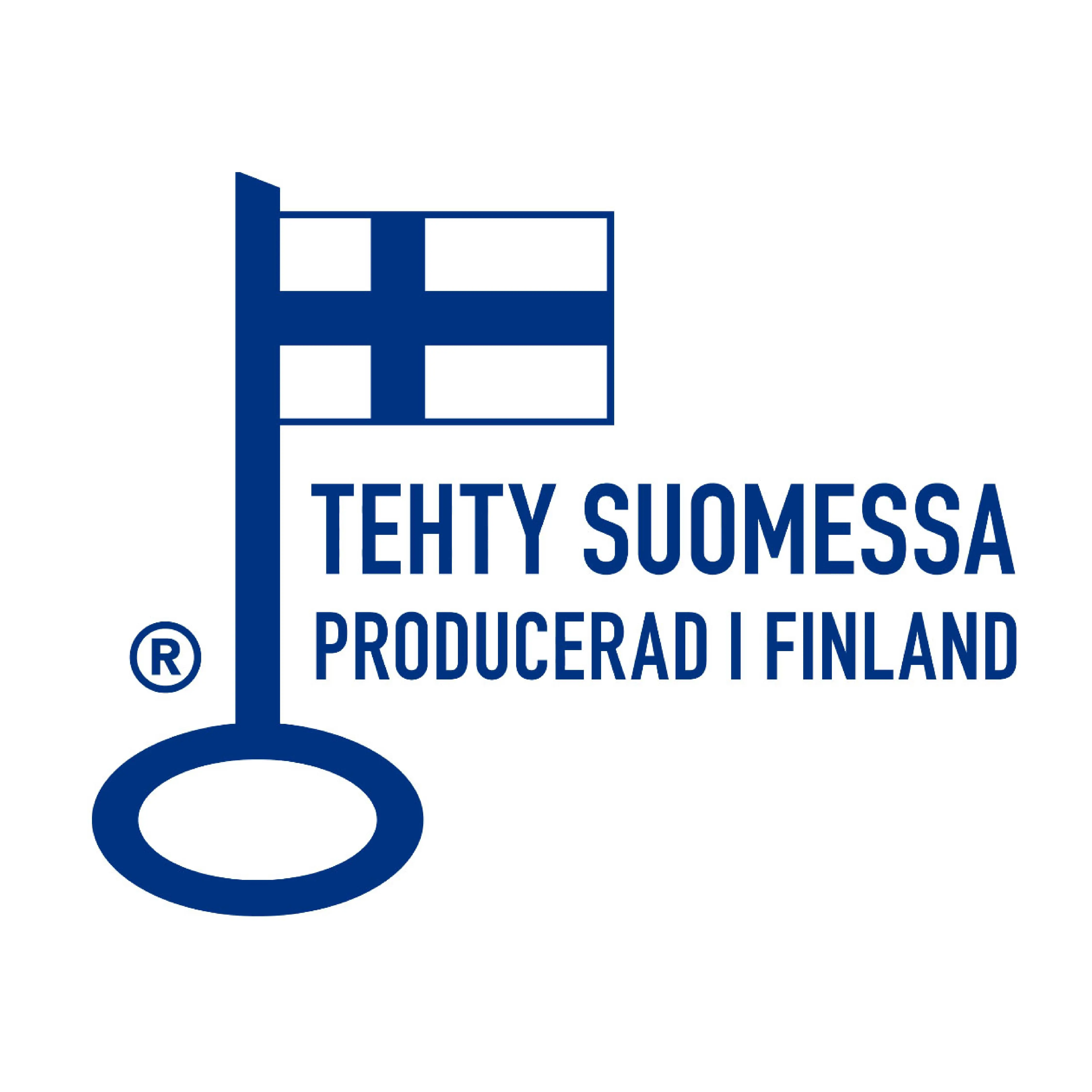 Avainlippu; tehty Suomessa.