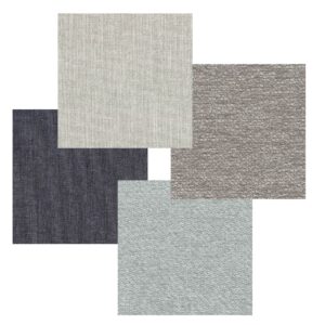 Kangasnäytteet helmalakanoiden valintaan kuvituskuva.