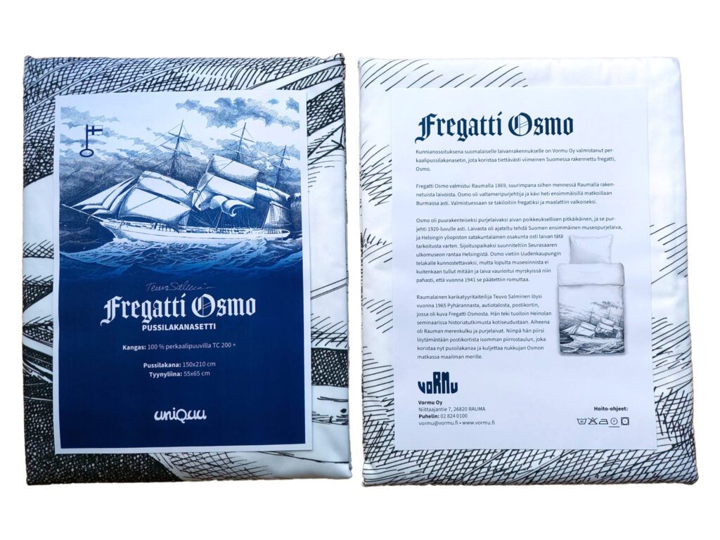 Osmo pussilakanasetti paketoituna.