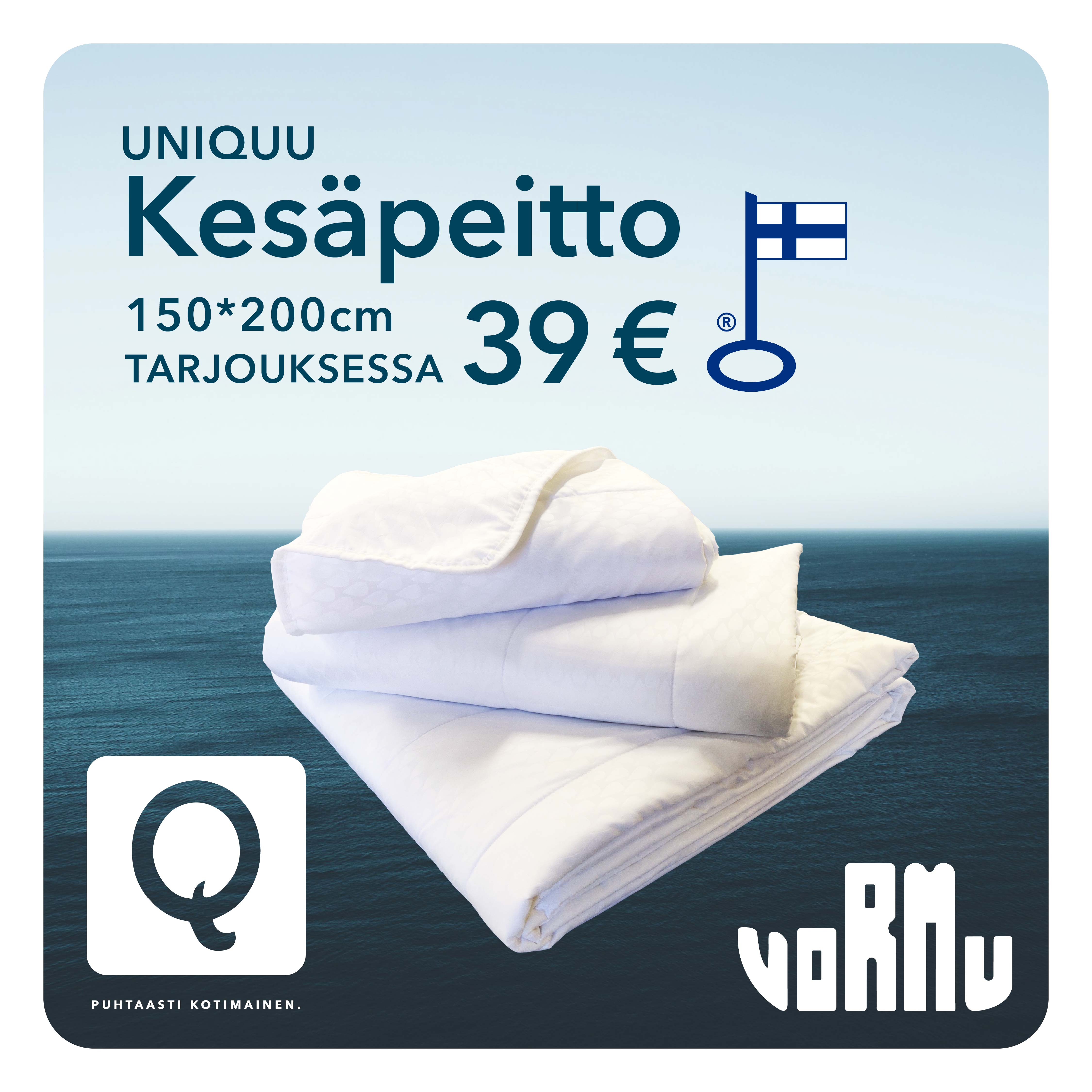 Kesäpeitto kesäkuun tarjouksessa hintaan 39€.